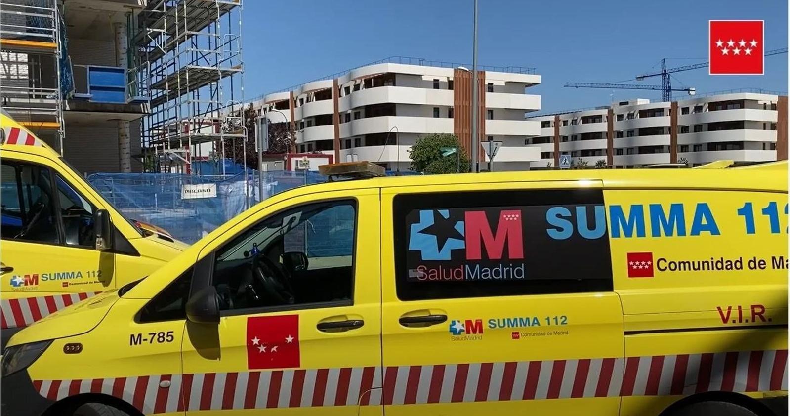 Herido un trabajador al caer de una obra en Pinto