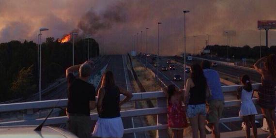 Controlado el incendio declarado en la Dehesa de Navalcarbón