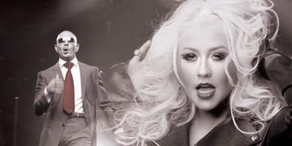 Pitbull y Christina Aguilera mano a mano