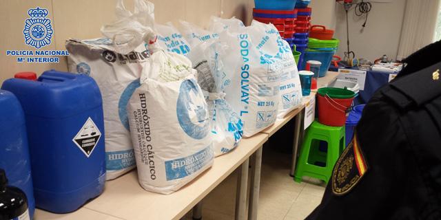 Desmantelado un laboratorio en el que un grupo sirio elaboraba heroína a partir de morfina