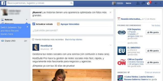 Los nuevos cambios en Facebook
