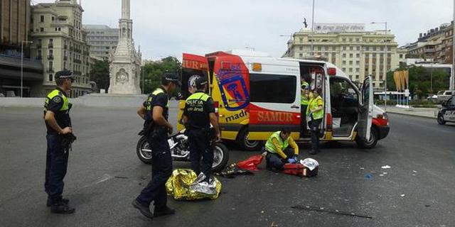 Dos motoristas heridos graves en Madrid en sólo una hora