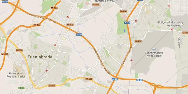 Herido grave un joven en un choque entre dos coches y un camión en Fuenlabrada