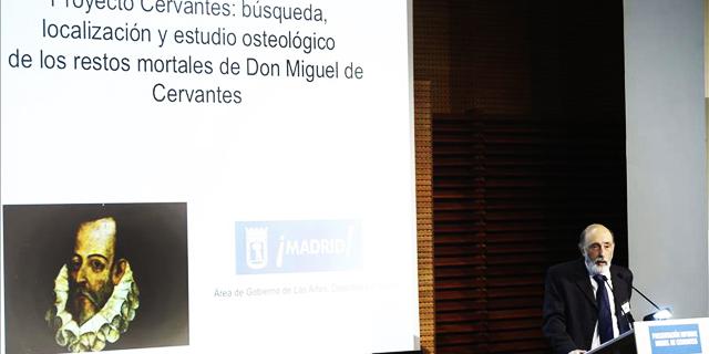Los restos de Cervantes sí están en Madrid