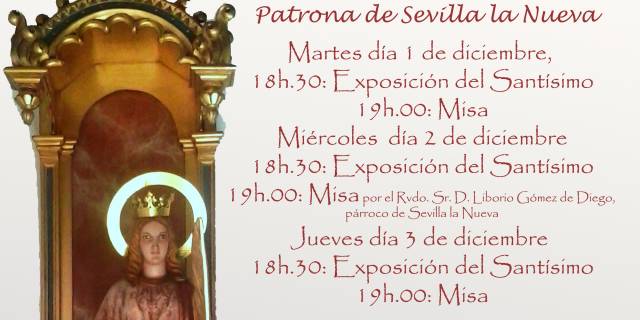 Sevilla la Nueva celebra la festividad de Santa Bárbara