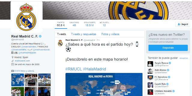 El Real Madrid, el equipo madrileño más influyente en Twitter