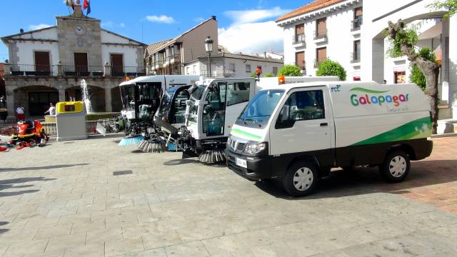 Llegan los primeros nueve vehículos de la renovada flota de limpieza en Galapagar