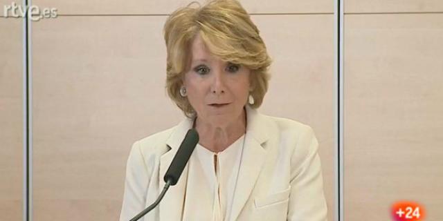 Dimite Esperanza Aguirre como portavoz y concejal del PP en el Ayuntamiento de Madrid