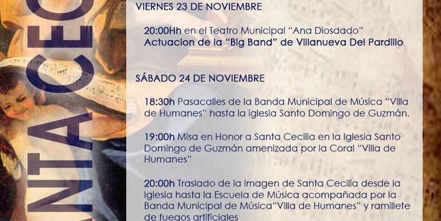 Del 20 al 24 de noviembre, Humanes de Madrid celebra la Semana de la Música en honor a Santa Cecilia