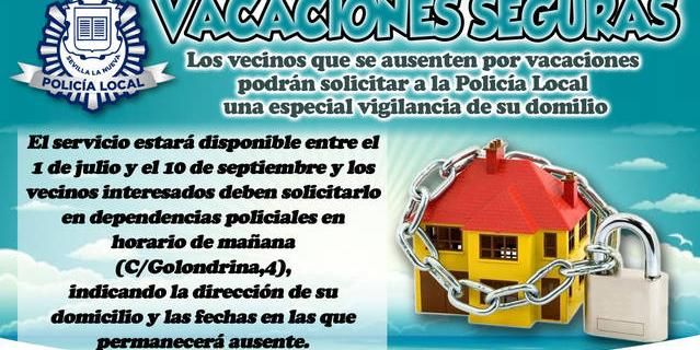 “Vacaciones Seguras” gracias al servicio especial de Policía Local de Sevilla la Nueva