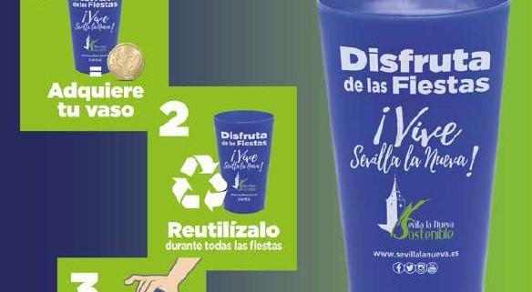 Sevilla la Nueva repartirá 4.000 vasos reutilizables en las Fiestas