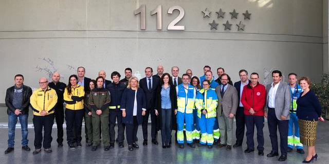 Díaz Ayuso y Escudero visitaron el 112 de Pozuelo 
