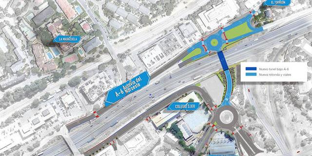 Las Rozas aprobó el proyecto para el paso bajo la A-6 que unirá La Marazuela con el centro