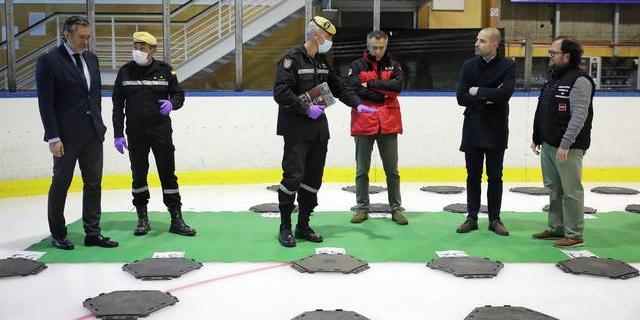 Habilitada la tercera morgue de la región en la pista de hielo de Majadahonda