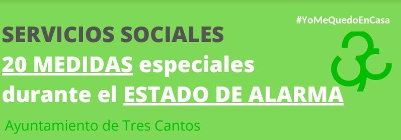 Los Servicios Sociales de Tres Cantos adoptan 20 medidas especiales