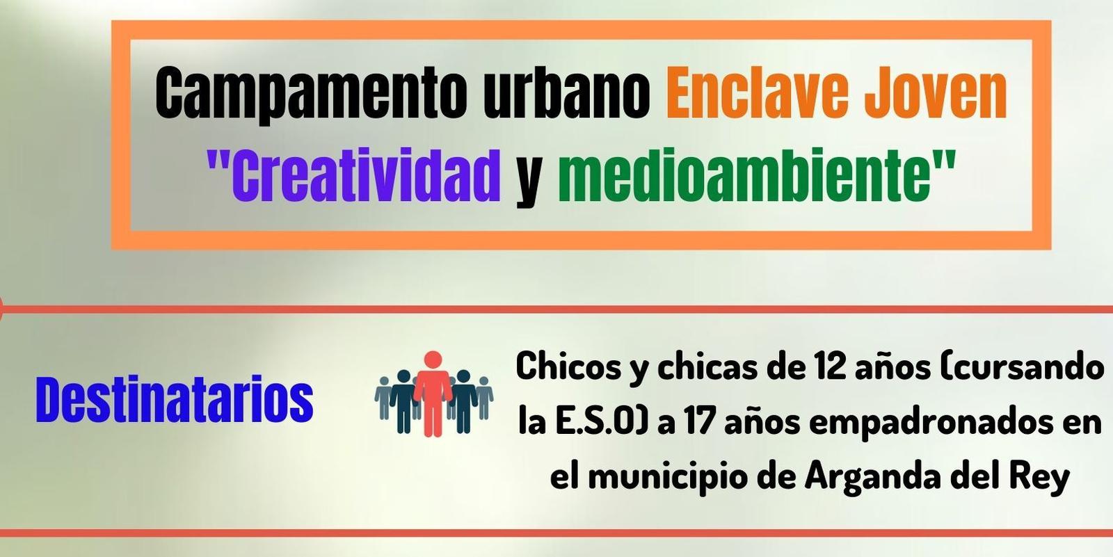 Arganda abre la preinscripción del Campamento Urbano del Enclave Joven