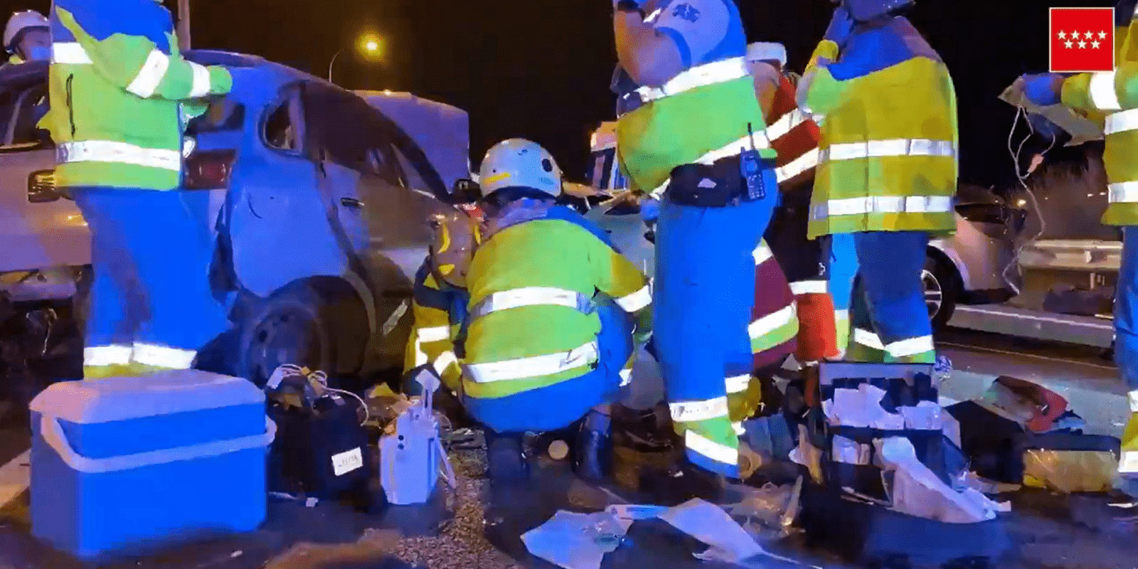 Un menor herido grave al ser atropellado en la M-407 en Fuenlabrada tras bajar del coche por un accidente