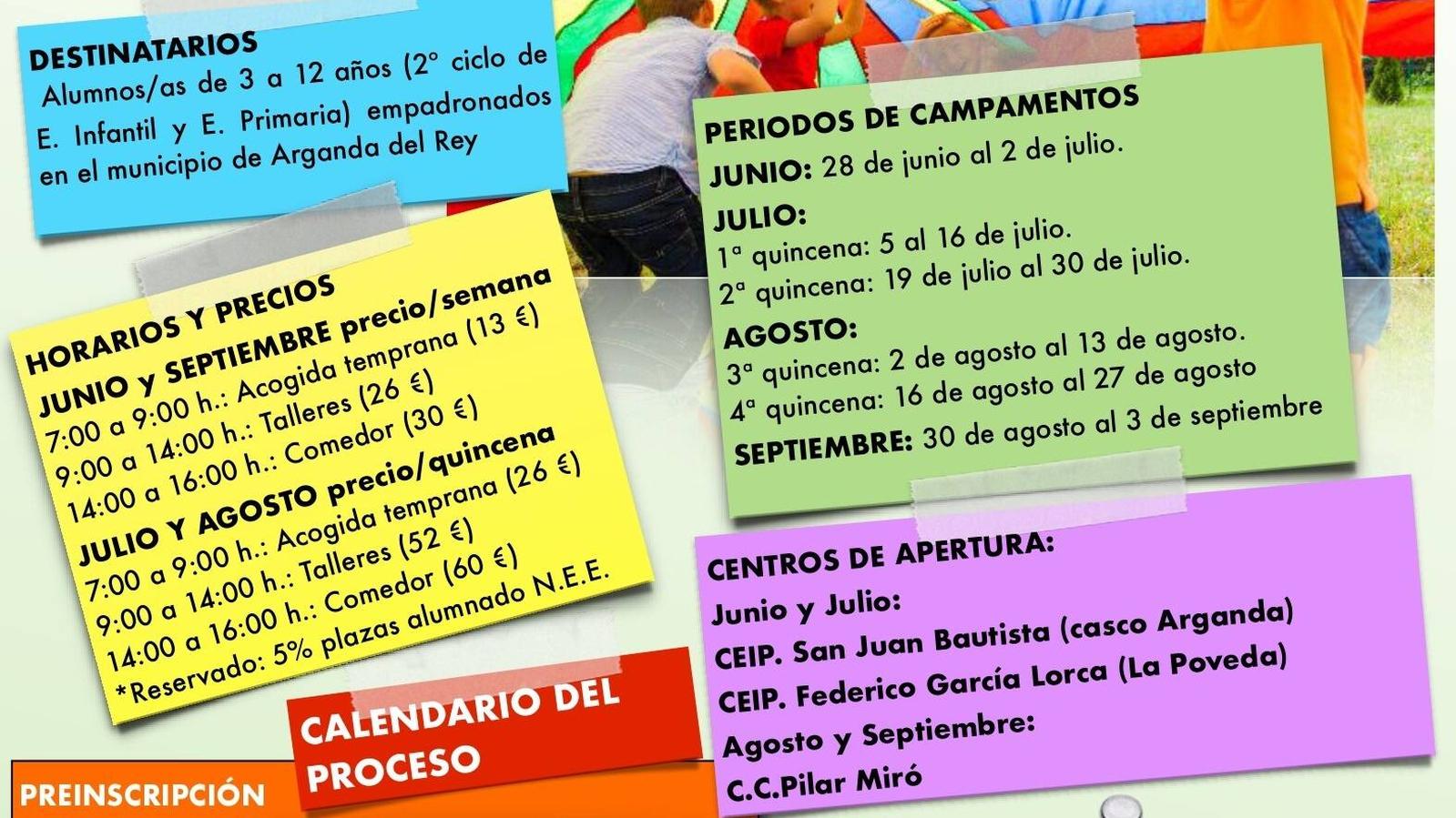 Arganda abre el plazo de preinscripción para los campamentos de verano