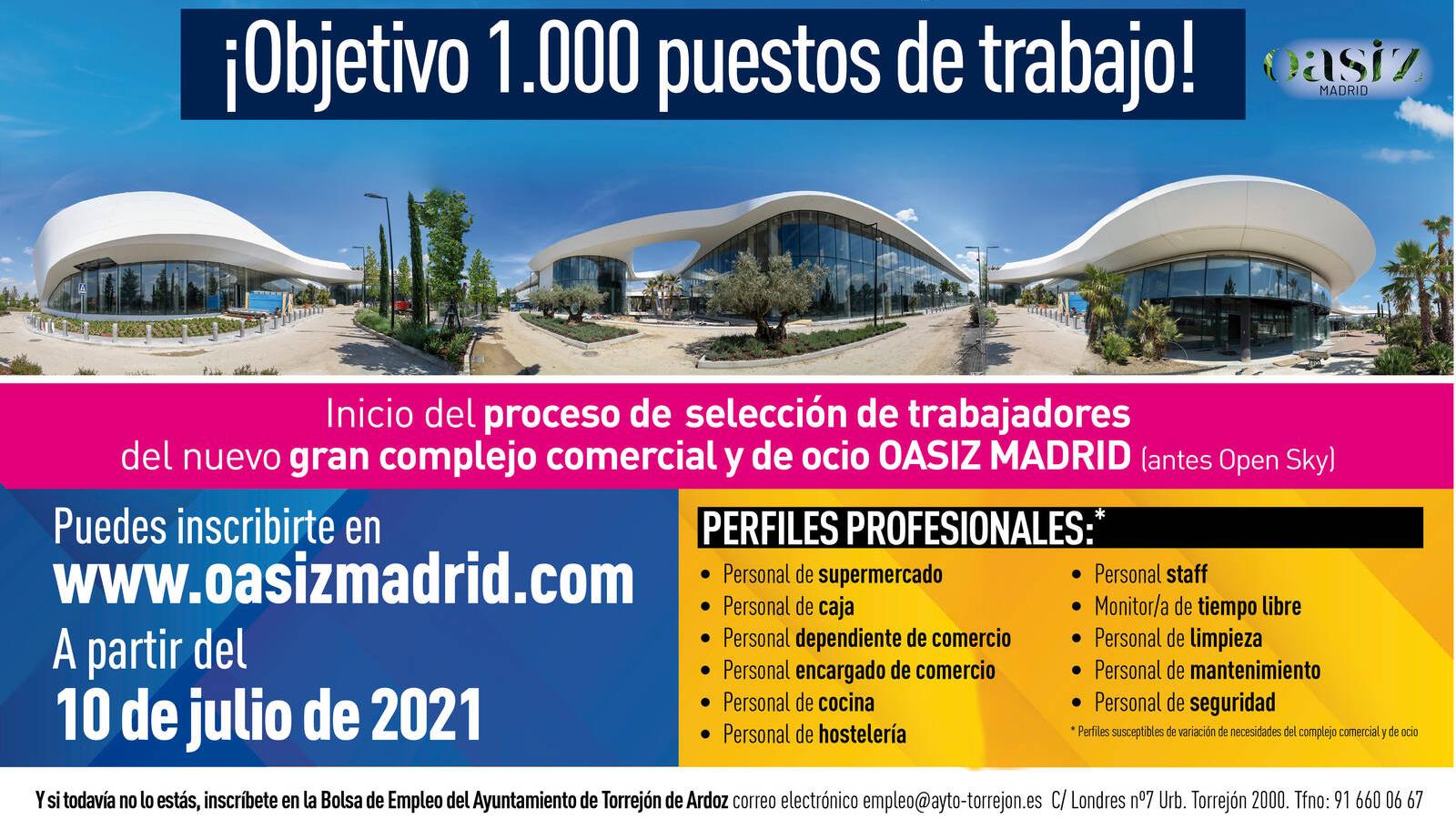 La construcción del nuevo complejo comercial Oasiz traerá empleo para los vecinos de Torrejón