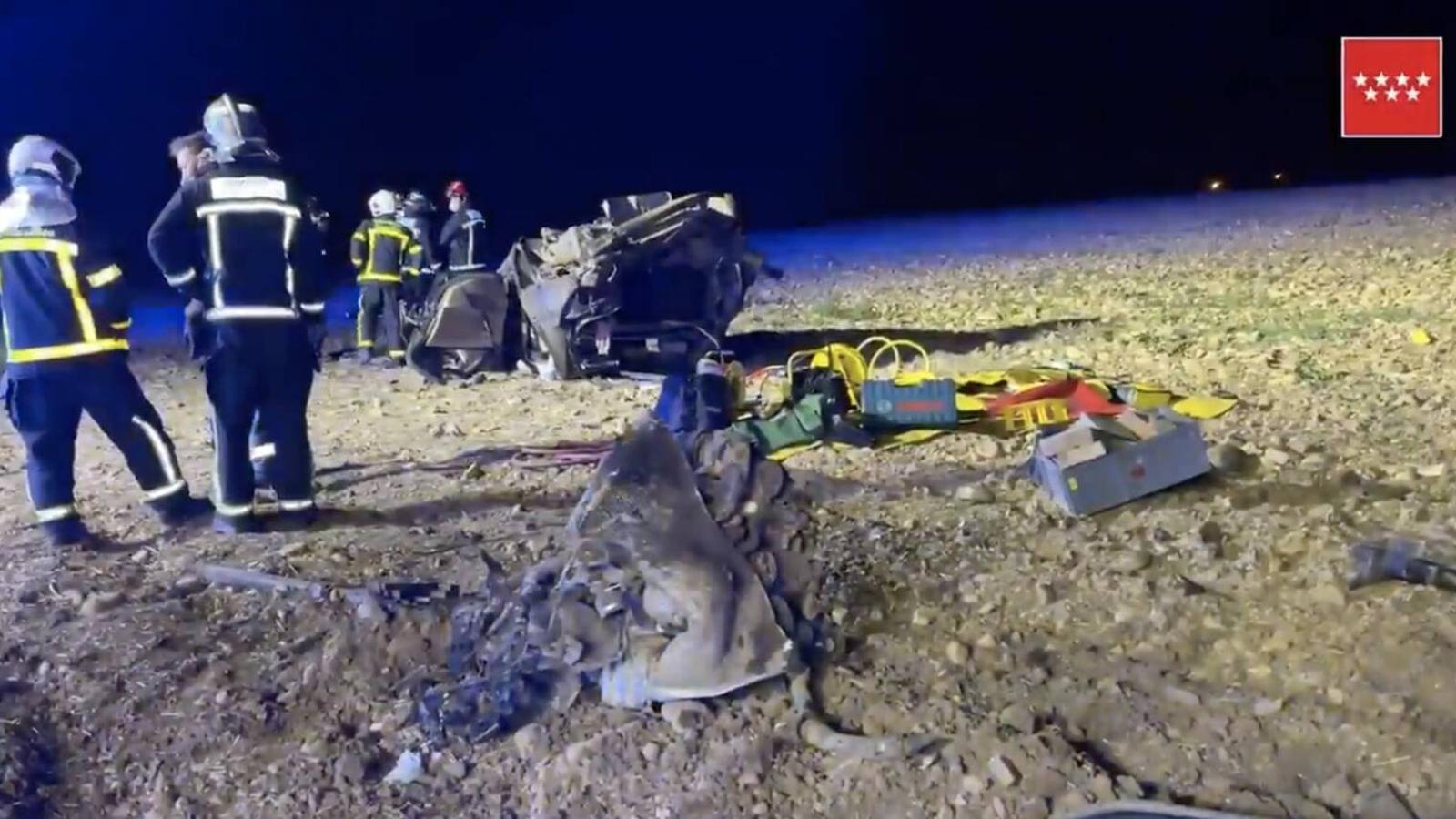 Dos muertos en la salida de vía de un turismo en la M-119 en Camarma de Esteruelas