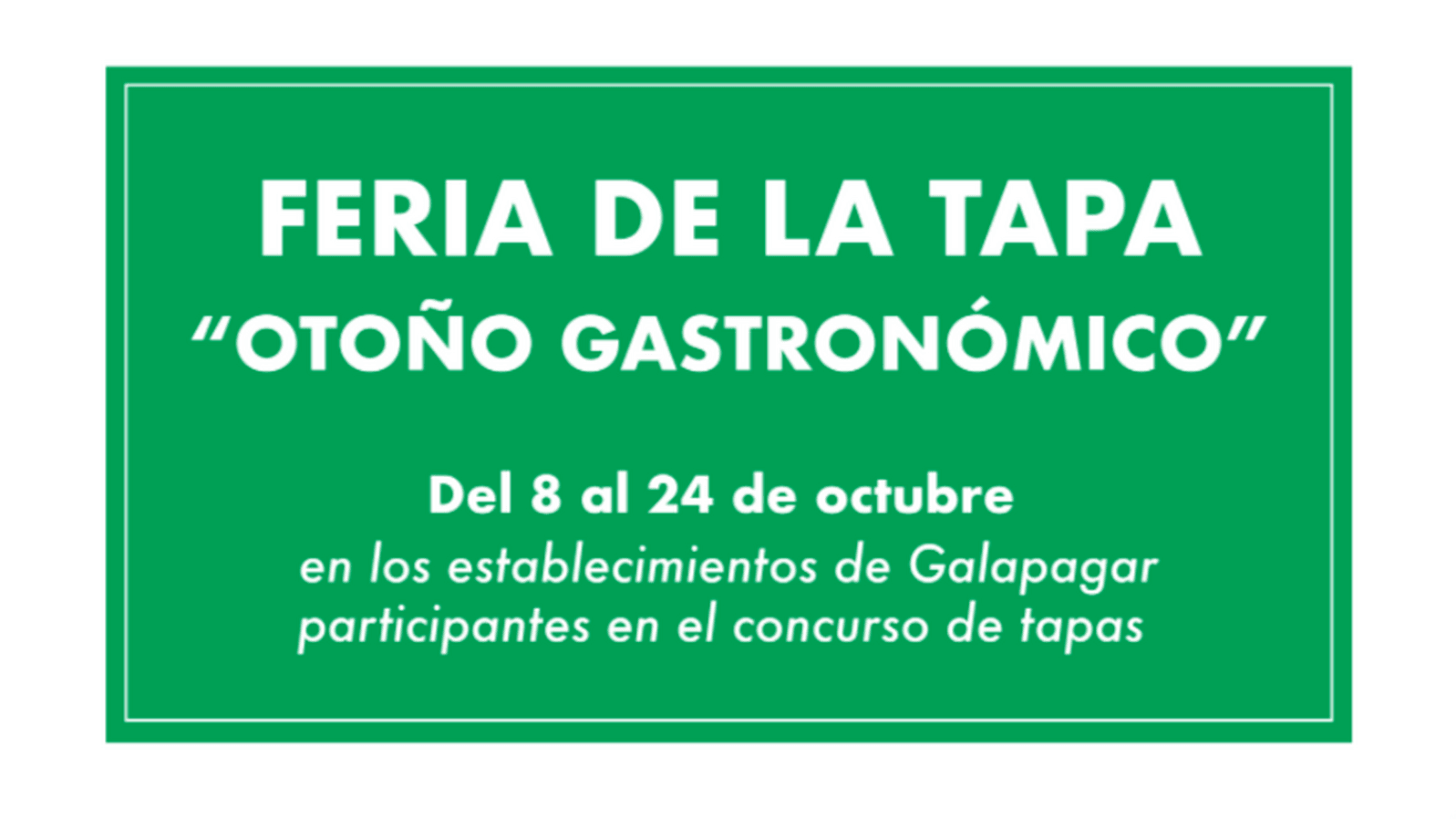 Llega a Galapagar la Feria de la Tapa “Otoño Gastronómico” del 8 al 24 de octubre