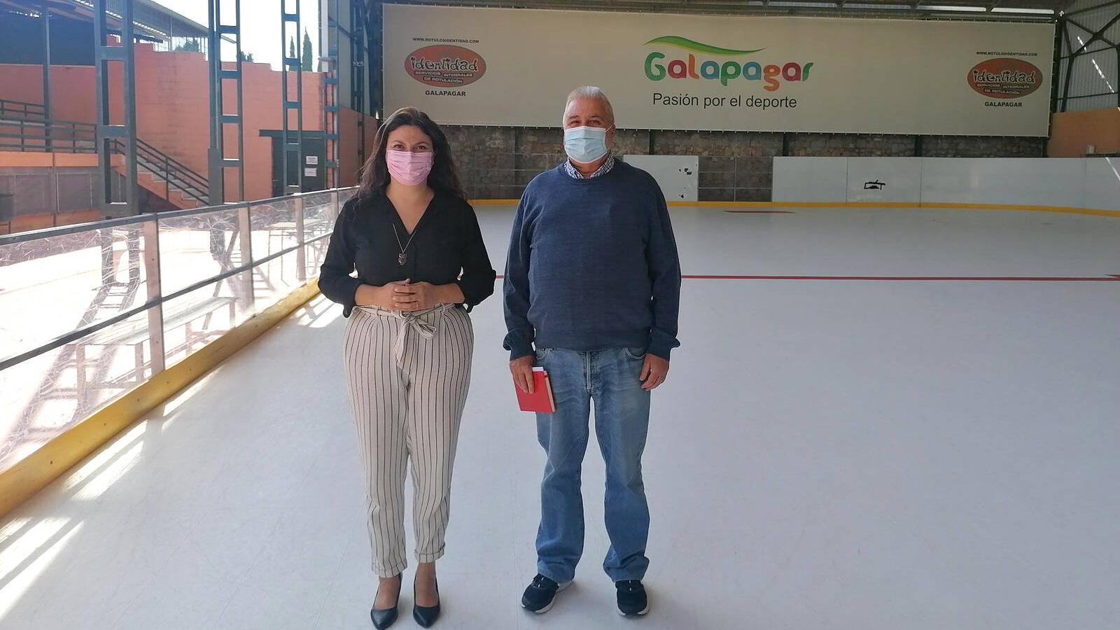 El presidente de la Federación Madrileña de Patinaje visita Galapagar