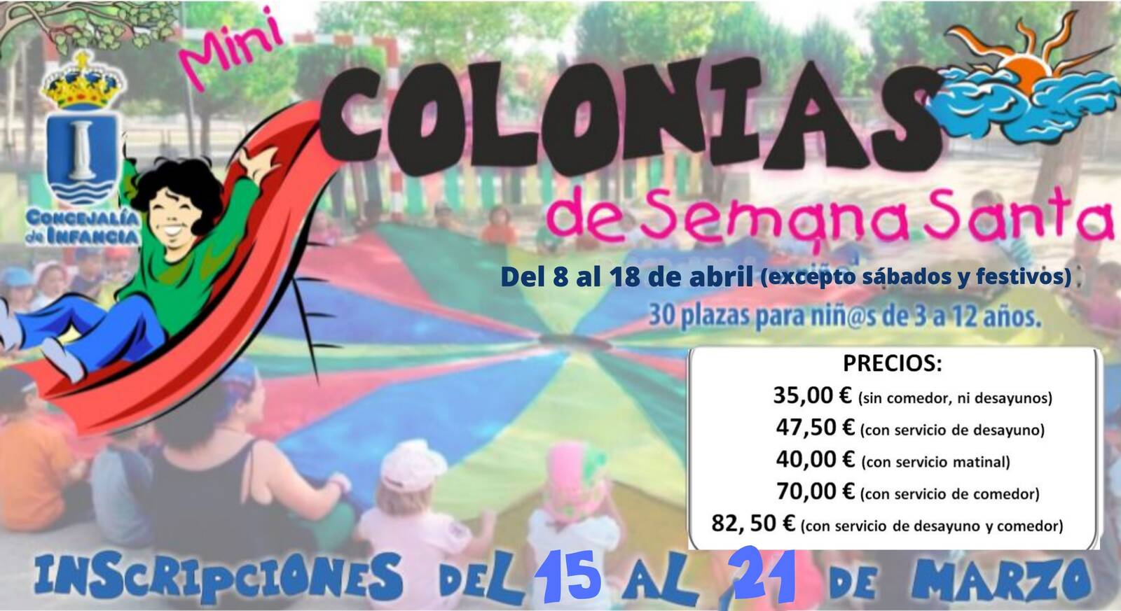 Humanes de Madrid organiza las Mini-Colonias de Semana Santa