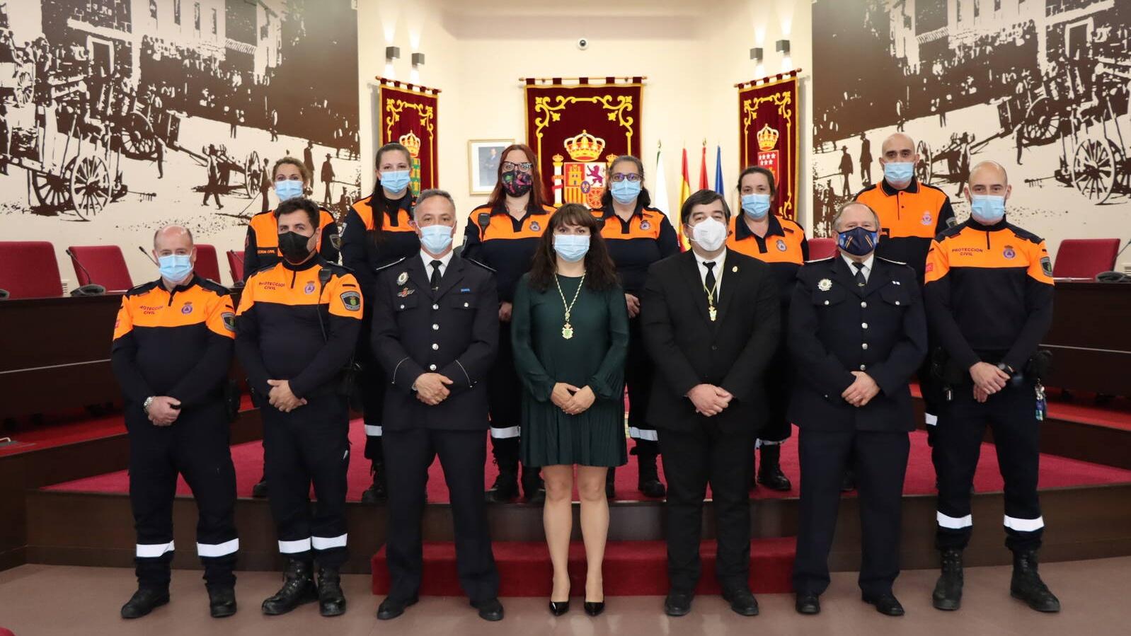 Protección Civil de Galapagar es engalanada en un acto institucional de reconocimiento