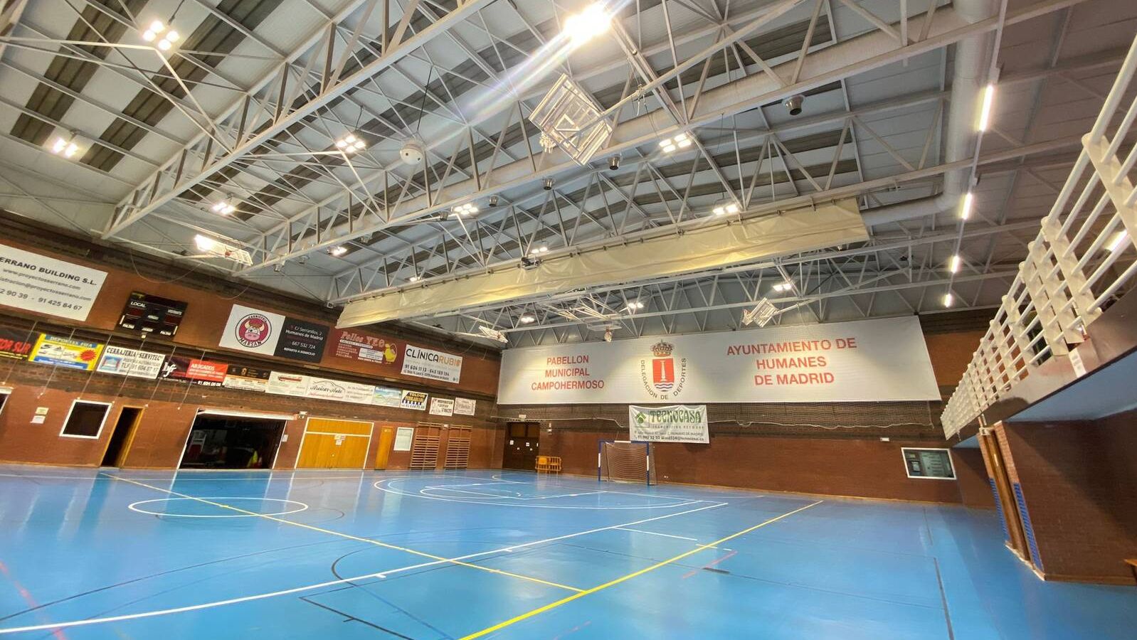 Humanes de Madrid instala nueva iluminación en el Pabellón Polideportivo “Campohermoso”