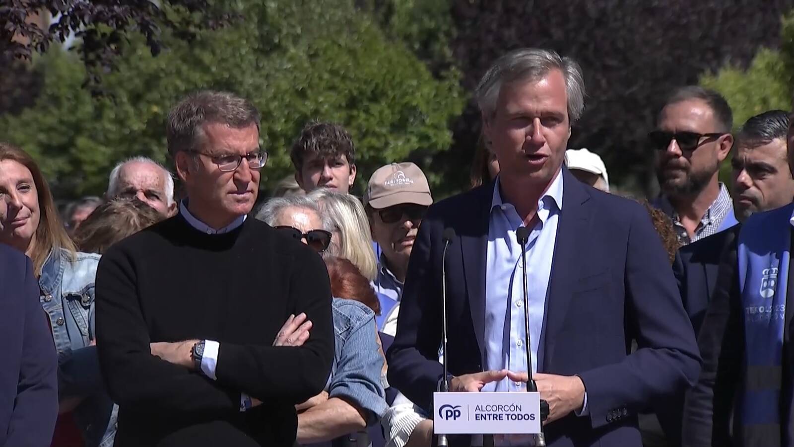 Terol, arropado por Feijóo, promete sacar a Alcorcón de los cuatro años de oscuridad impuestos por el PSOE