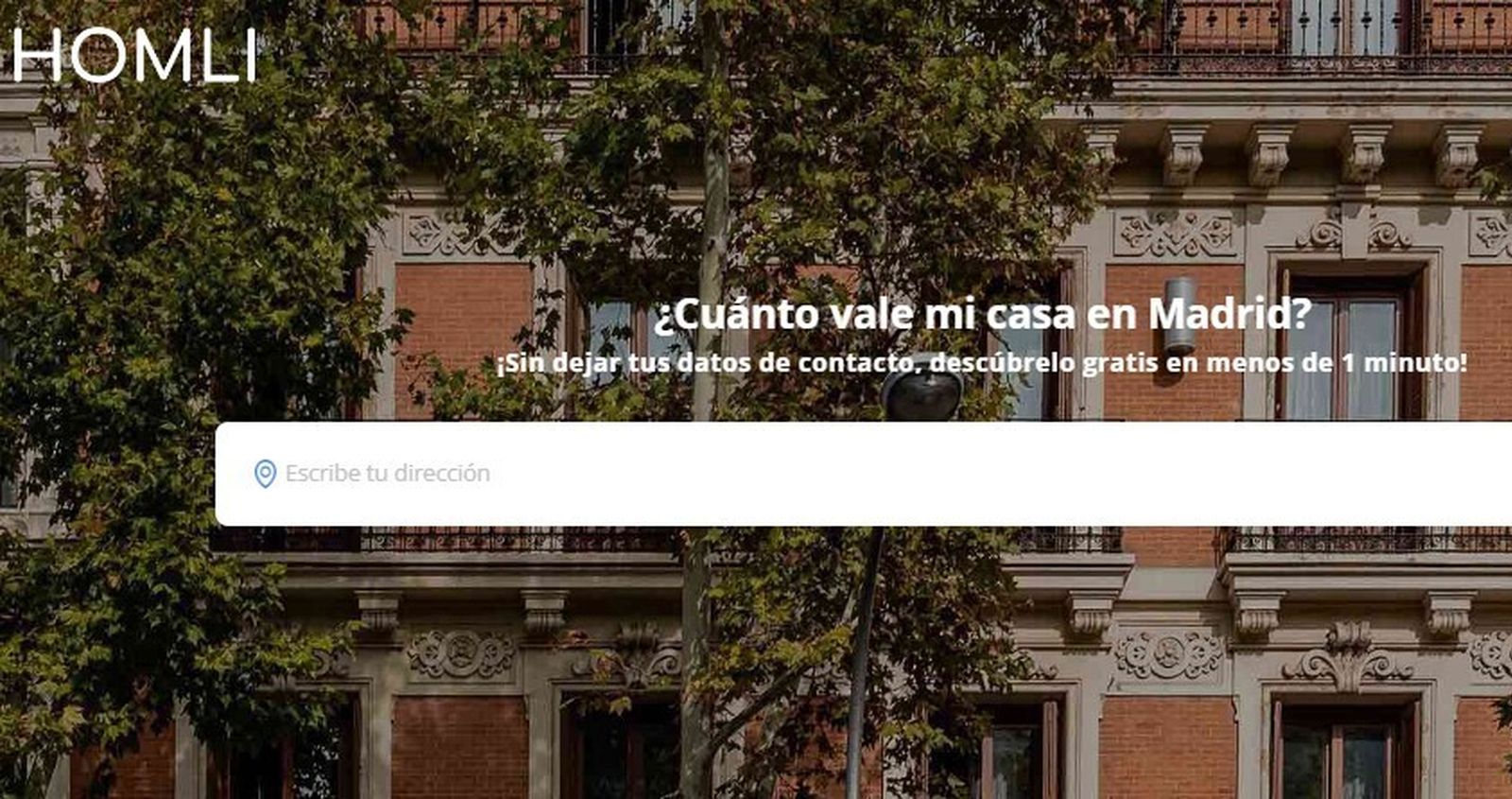 HOMLI: Valoración de inmuebles sin proporcionar tus datos de contacto