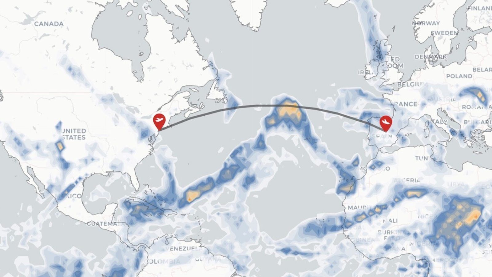 Nuevo mapa para prever turbulencias en vuelos