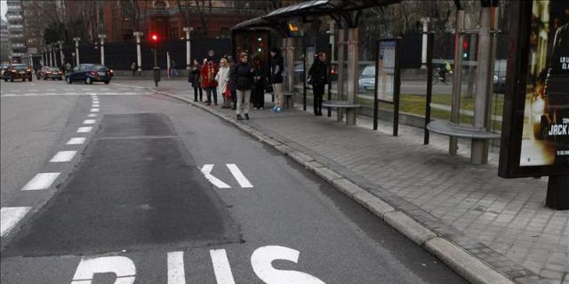 Primer viaje de la nueva línea de autobús que une Valdebebas con Mar de Cristal