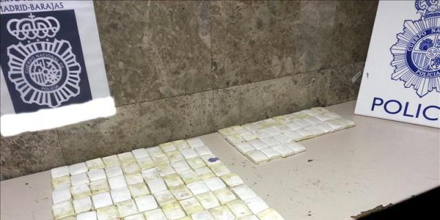 La Policía interviene 20 kilos de cocaína en una semana en el aeropuerto Madrid-Barajas