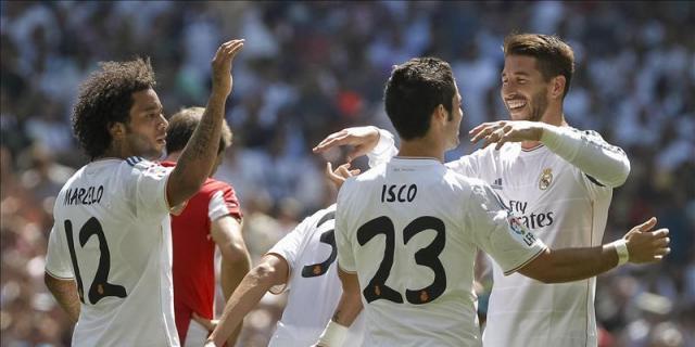 Navas, Marcelo, Ramos e Isco se entrenaron en el interior de las instalaciones