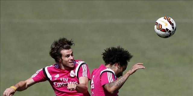 Marcelo, Sergio Ramos e Isco trabajan con el grupo