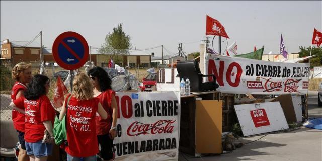Los trabajadores de Coca-Cola en Fuenlabrada reinician movilizaciones