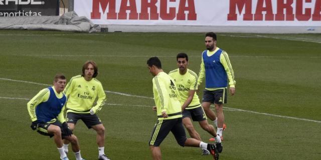 Modric y Carvajal se entrenan con el grupo; Bale, Marcelo y Pepe siguen fuera