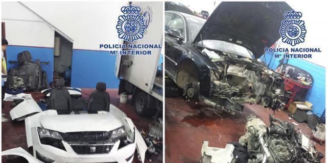 Catorce detenidos por legalizar coches robados con bastidores de desguaces
