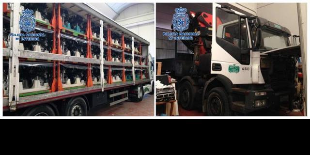 Recuperan 200 motores y dos camiones robados valorados en un millón de euros