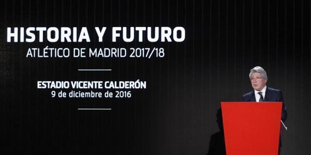 El Atlético bautiza su nuevo estadio como Wanda Metropolitano y renueva su escudo 