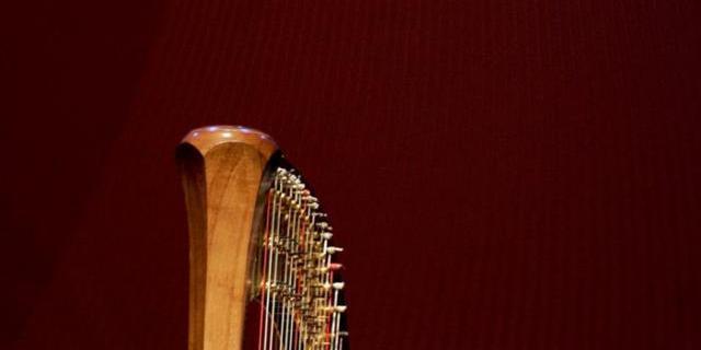 María Rosa Calvo-Manzano dona un arpa a la escuela de música de Villalba