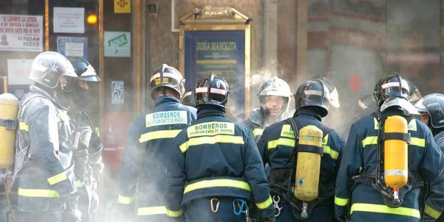 Incendio en un edificio de viviendas en la Gran Vía de Madrid