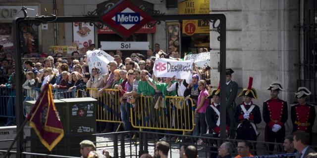 Vecinos de Majadahonda protestan en Sol por el desalojo de sus viviendas