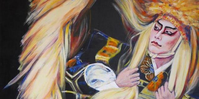 La pintora española Victoria Valero muestra su visión del Kabuki en Tokio