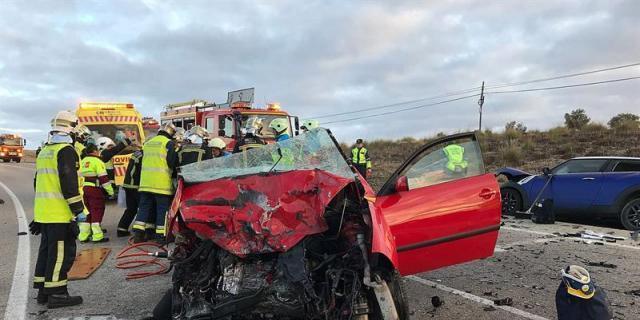 Tres heridos, dos en estado grave, en un choque frontal en Morata de Tajuña
