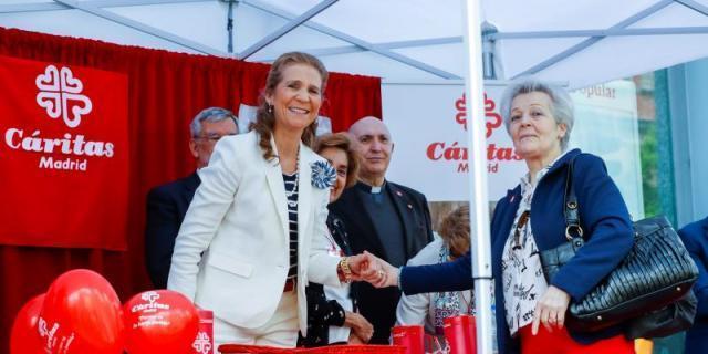 Doña Elena presidió la recaudación solidaria de Cáritas en Madrid