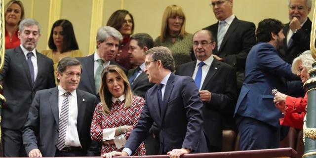 Once presidentes autonómicos acuden al aniversario constitucional