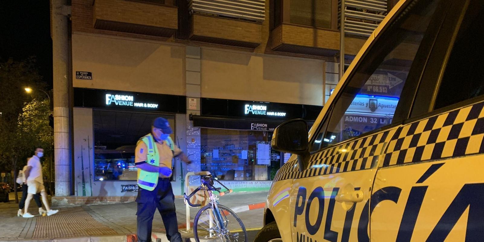 Herido un ciclista atropellado por un automóvil en Arganzuela