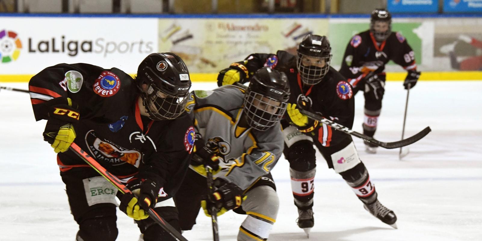 Las jugadoras de hockey de Majadahonda, campeonas de liga con mascarilla
